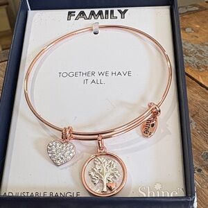 Rose Gold Family Charm Bracelet